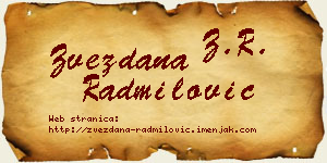 Zvezdana Radmilović vizit kartica
